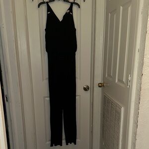 Calvin Klein Black Sleeveless V-Neck Jumpsuit